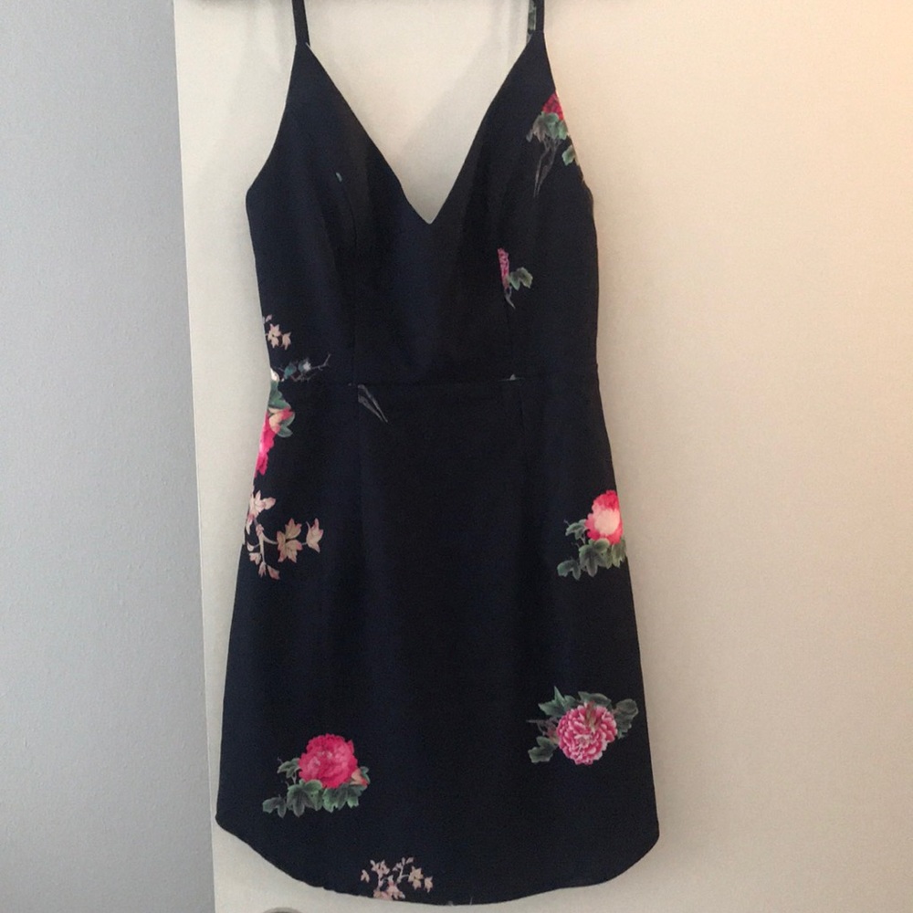 Blue floral dress